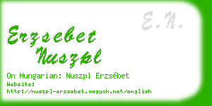 erzsebet nuszpl business card