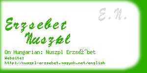 erzsebet nuszpl business card